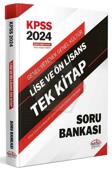 2024 KPSS Lise Ve Ön Lisans Tek Kitap Soru Bankası