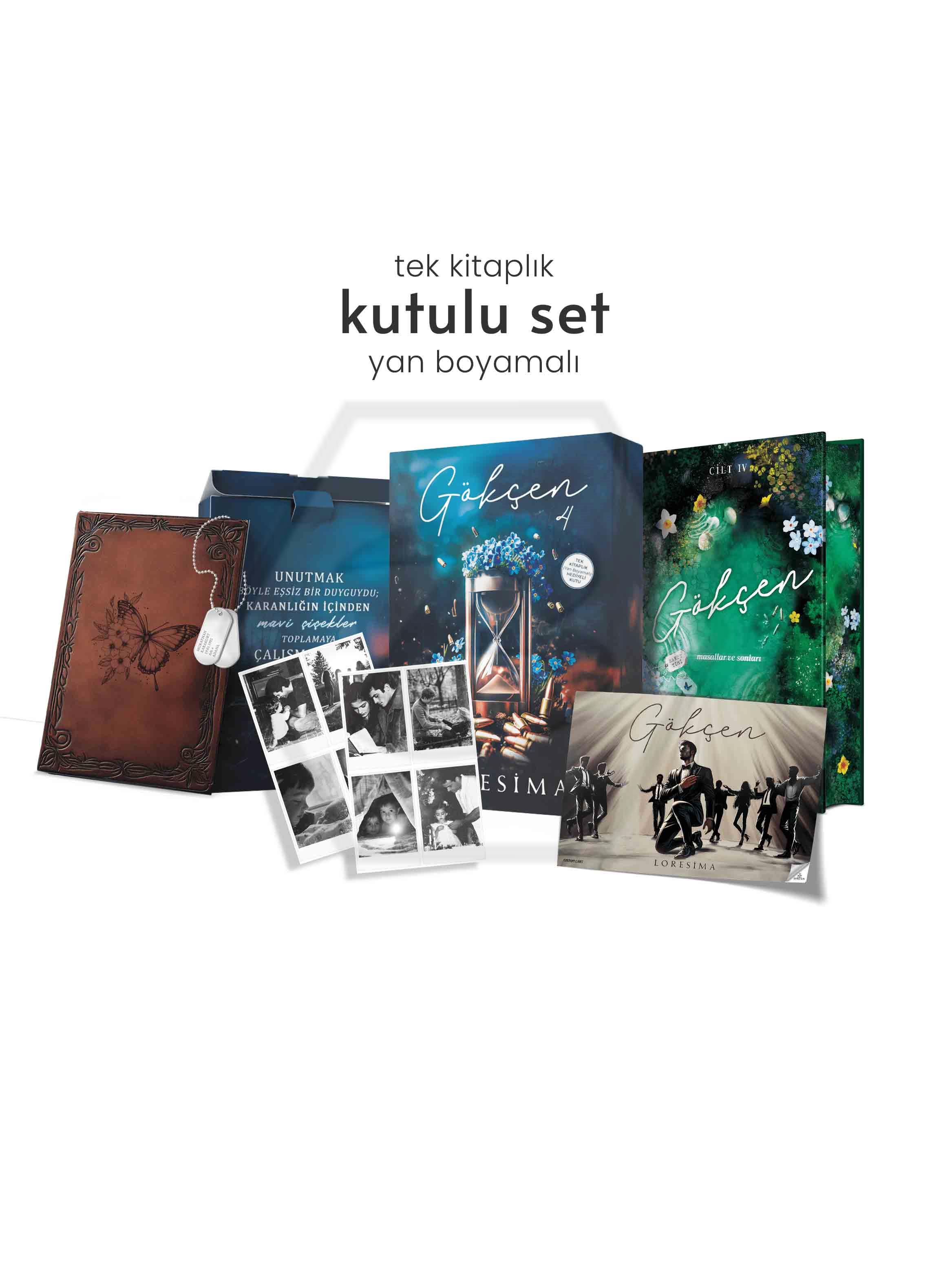 Gökçen 4 - Yan Boyamalı Hediyeli Kutu (Ciltli)