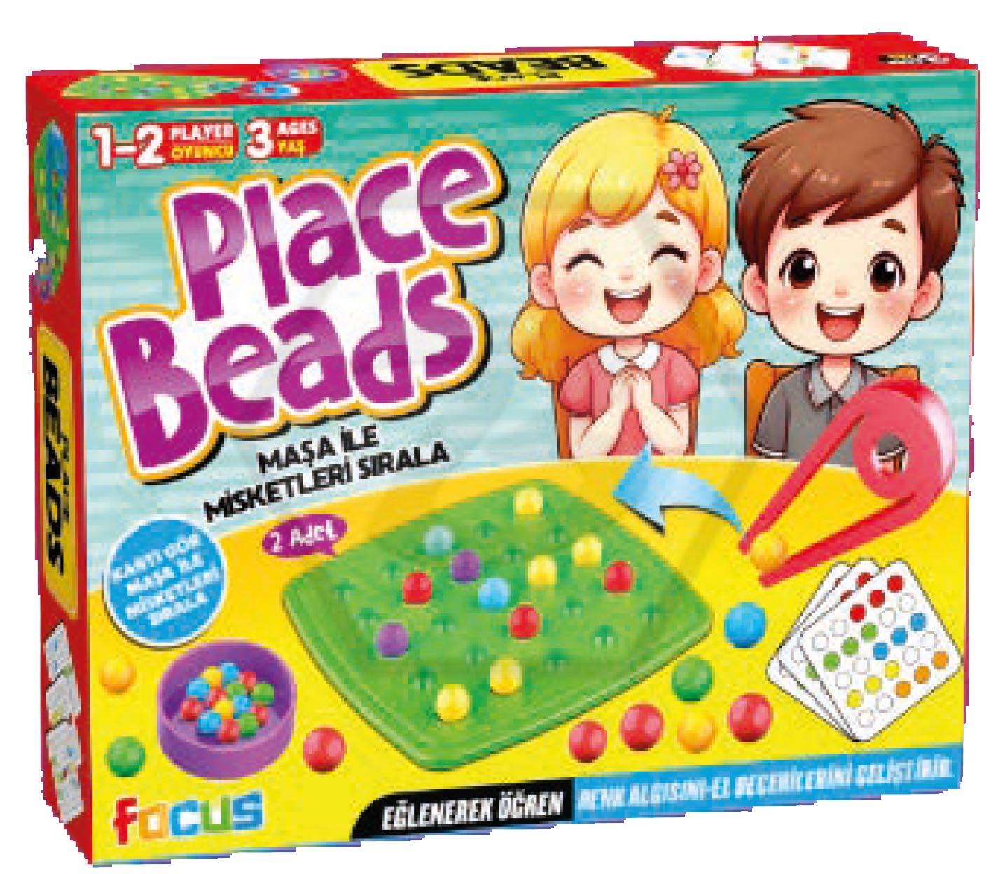 Place Beads Maşa İle Misketleri Sırala