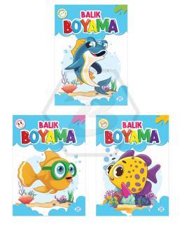 Balık Boyama Seti (3 Kitap Takım)