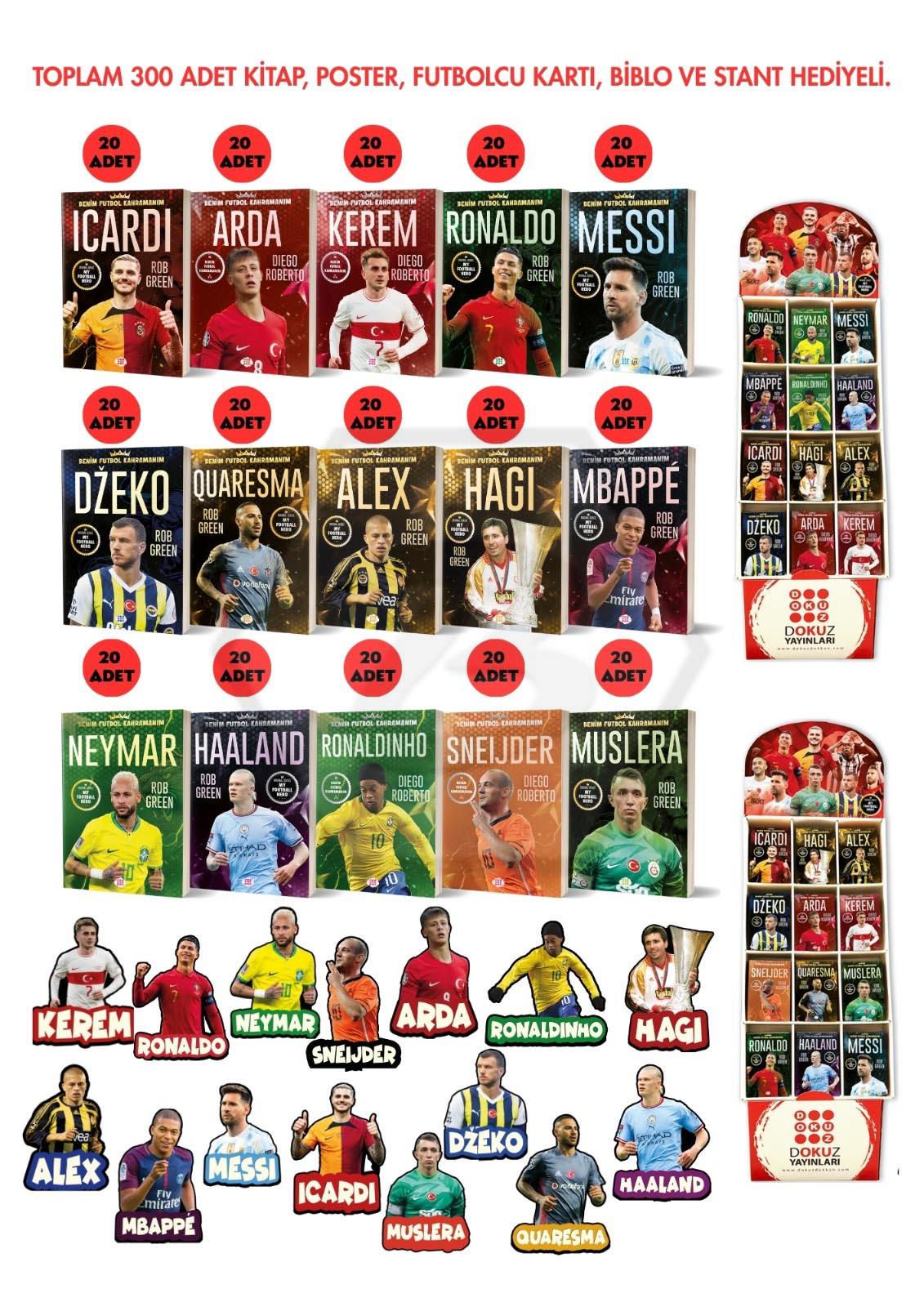 Futbolcu Standı (15 Çeşit 300 Kitap)
