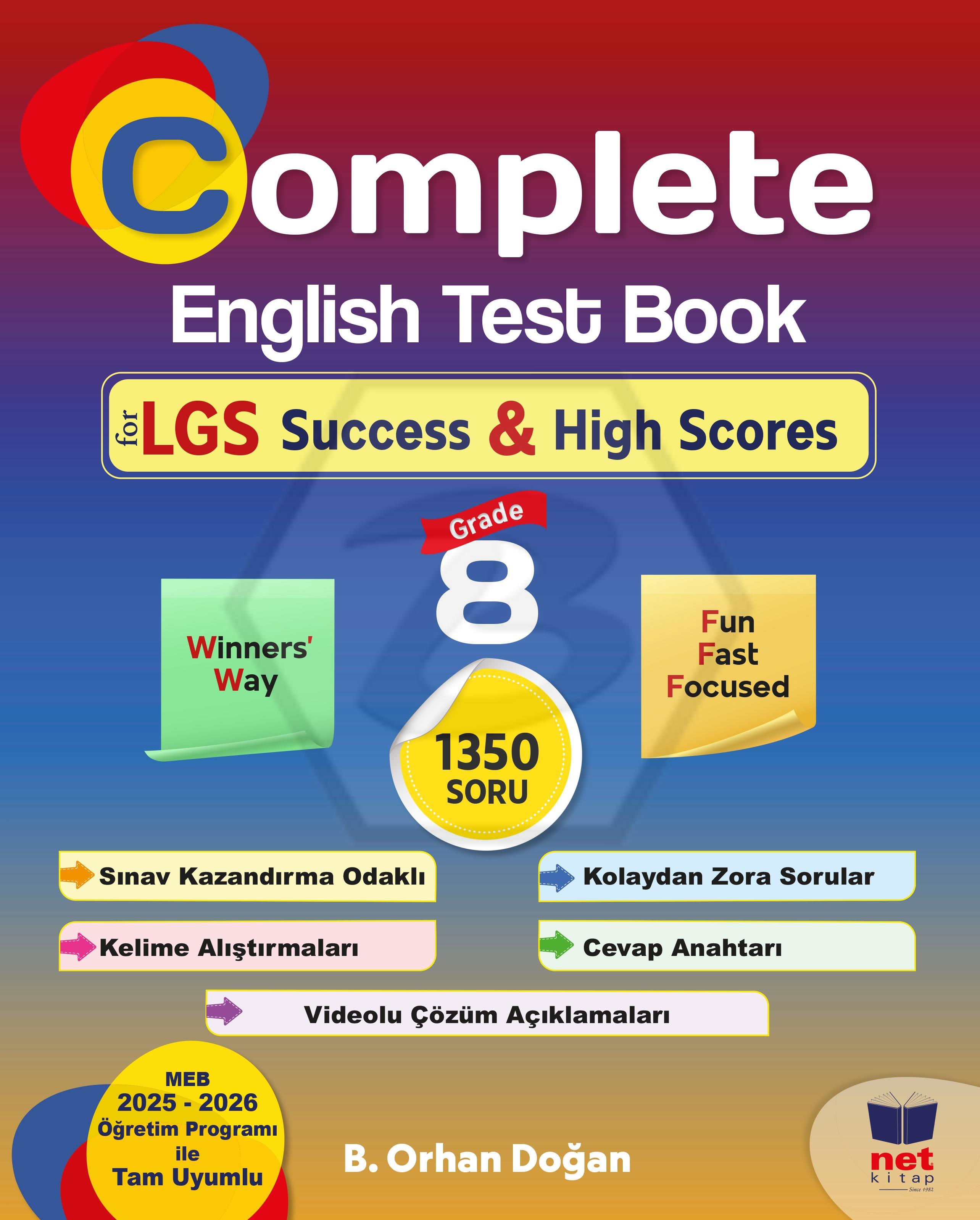 Complete English Test Book for LGS Success & High Scores