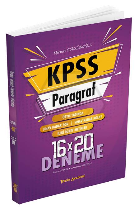 KPSS Paragraf Sözel Bölüm 16X20 Deneme