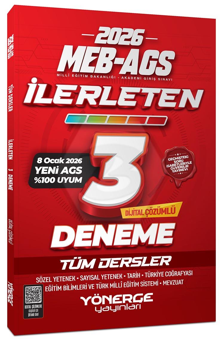 2026 MEB-AGS Tüm Dersler İlerleten 3 Deneme Çözümlü