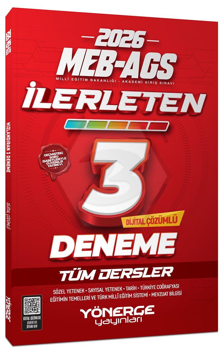 2026 MEB-AGS Tüm Dersler İlerleten 3 Deneme Çözümlü