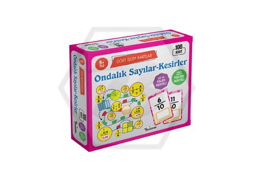 Dört İşlem Kartlar-Ondalık Sayılar-Kesirler -9+Yaş