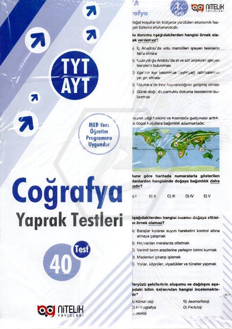 TYT-AYT Coğrafya 40lı Yaprak Test