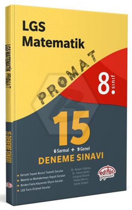 8.Sınıf LGS Matematik Promat 15 Deneme Sınavı