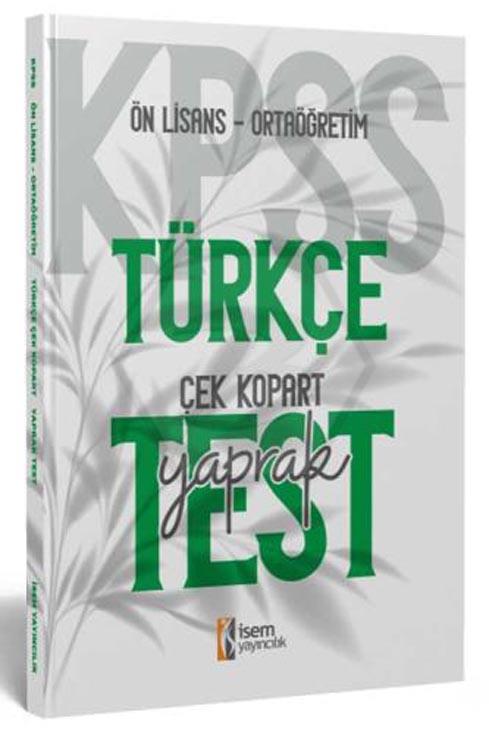 2024 KPSS Önlisans Türkçe  Çek-Kopart Yaprak Test 
