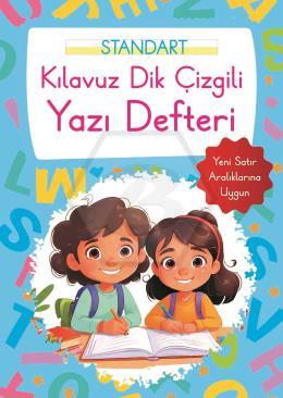 Kılavuz Dik Çizgili Yazı Defteri Büyük Boy - Mavi