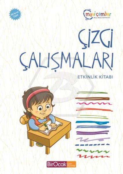 Çizgi Çalışmaları Etkinlik Kitabı - Mavi Çember (48 Ay ve Üzeri)
