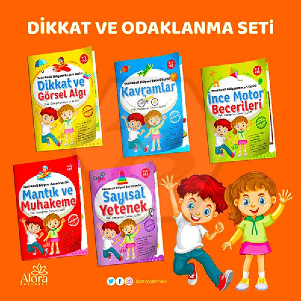 Dikkat Ve Odaklanma Bilişsel Beceri Serisi – 5 Renkli Kitap (45 Yaş)