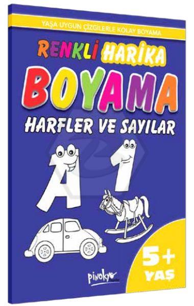 Renkli Harika Boyama +5 Harfler ve Sayılar