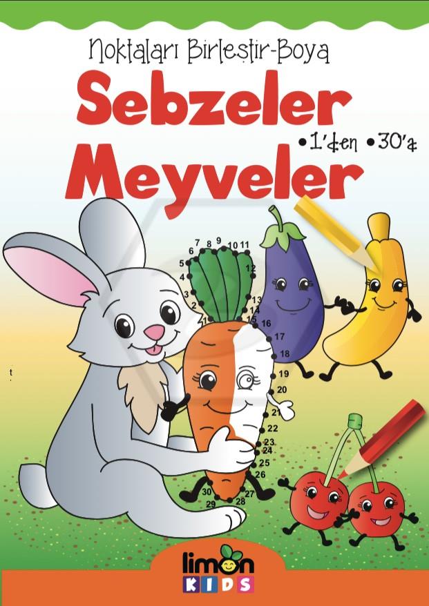 Sebzeler Meyveler - Noktaları Birleştir - Boya