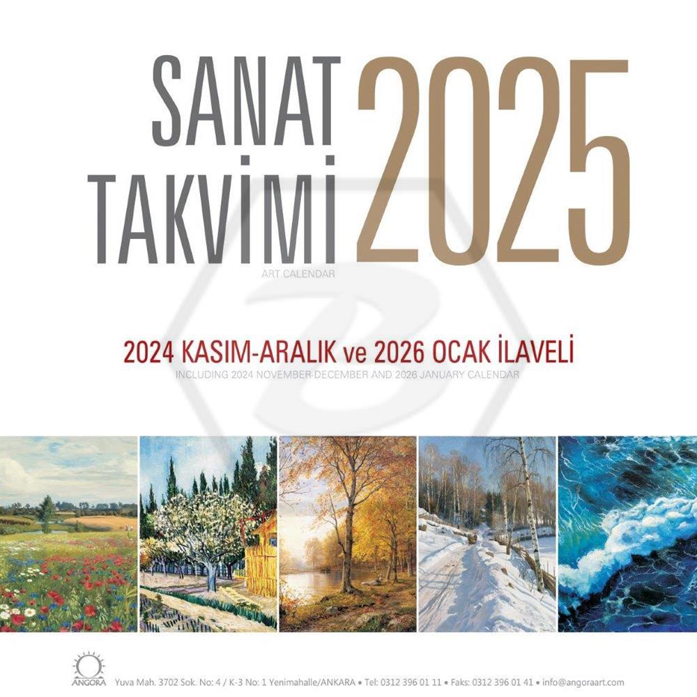 Sanat Takvimi 2025 Duvar Takvimi