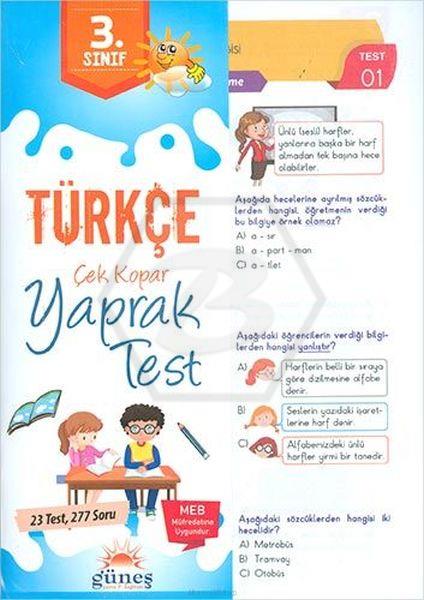  3.Sınıf Türkçe Yaprak Test