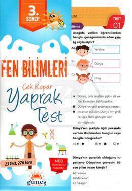  3.Sınıf Fen Bilimleri Yaprak Test