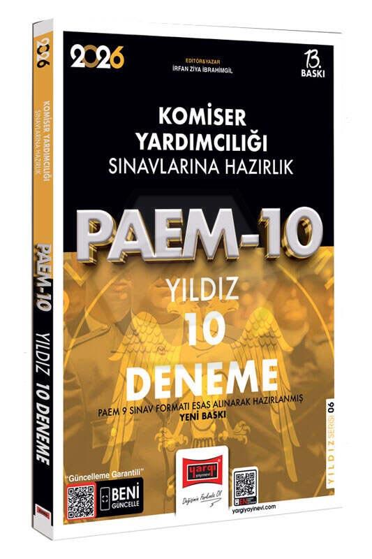 2026 PAEM Komiser Yardımcılığı Sınavlarına Hazırlık Yıldız 10 Deneme