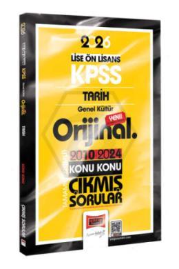 2026 KPSS Lise-Önlisans Tarih Orijinal 2010-2024 Konu Konu Çıkmış Sorular
