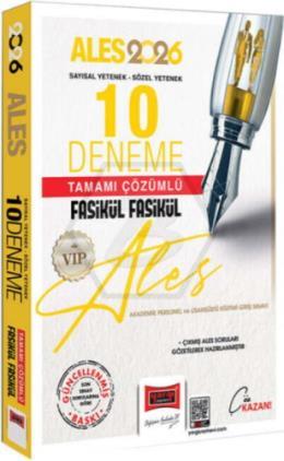 2026 ALES VIP Sayısal-Sözel Yetenek Tamamı Çözümlü Fasikül Fasikül 10 Deneme
