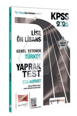 2026 KPSS Lise-Ön Lisans Genel Yetenek Türkçe Çek Kopart Yaprak Test