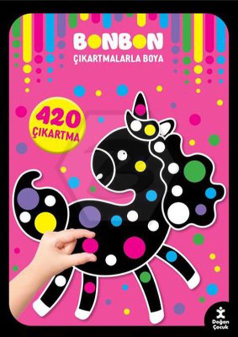 Bonbon Çıkartmalarla Boya Unicorn