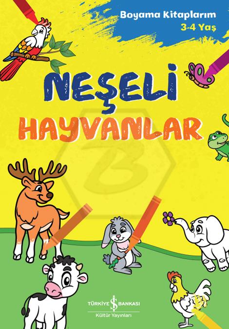 Neşeli Hayvanlar - Boyama Kitaplarım
