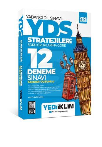 2026 YDS - YÖKDİL Stratejileri Soru Gruplarına Göre Tamamı Çözümlü 12 Deneme Sınavı
