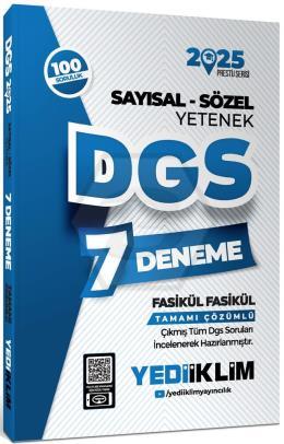 2025 DGS Sayısal Sözel Yetenek Fasikül Fasikül Tamamı Çözümlü 7 Deneme