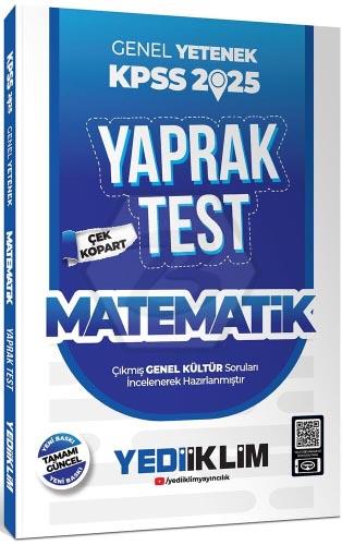 2025 KPSS Matematik Genel Yetenek Çek Kopart Yaprak Test