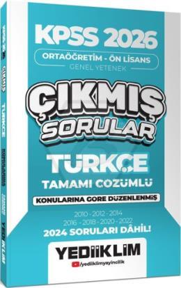2026 KPSS Ortaöğretim Önlisans Türkçe Konularına Göre Çıkmış Sorular