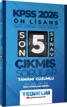 2026 KPSS Ön Lisans Genel Yetenek Genel Kültür Tamamı Çözümlü Son 5 Sınav Çıkmış Sorular