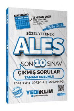2026 ALES Master Serisi Sözel Yetenek Tamamı Çözümlü Son 10 Sınav Çıkmış Sorular