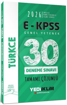 2026 EKPSS Tüm Adaylar İçin Genel Yetenek Türkçe Tamamı Çözümlü 30 Deneme Sınavı