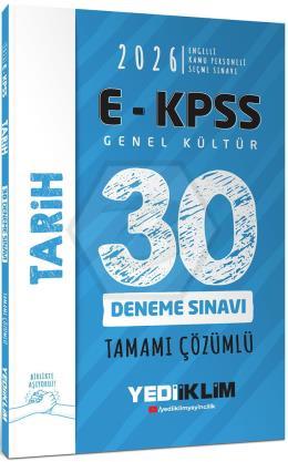 2026 EKPSS Tüm Adaylar İçin Genel Kültür Tarih Tamamı Çözümlü 30 Deneme Sınavı