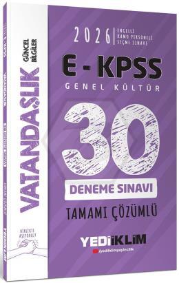 2026 EKPSS Tüm Adaylar İçin Genel Kültür Vatandaşlık Tamamı Çözümlü 30 Deneme Sınavı