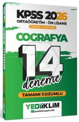 2026 KPSS Ortaöğretim Ön Lisans Genel Kültür Coğrafya Tamamı Çözümlü 14 Deneme