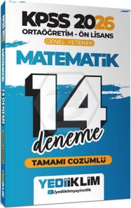 2026 KPSS Ortaöğretim Ön Lisans Genel Yetenek Matematik Tamamı Çözümlü 14 Deneme