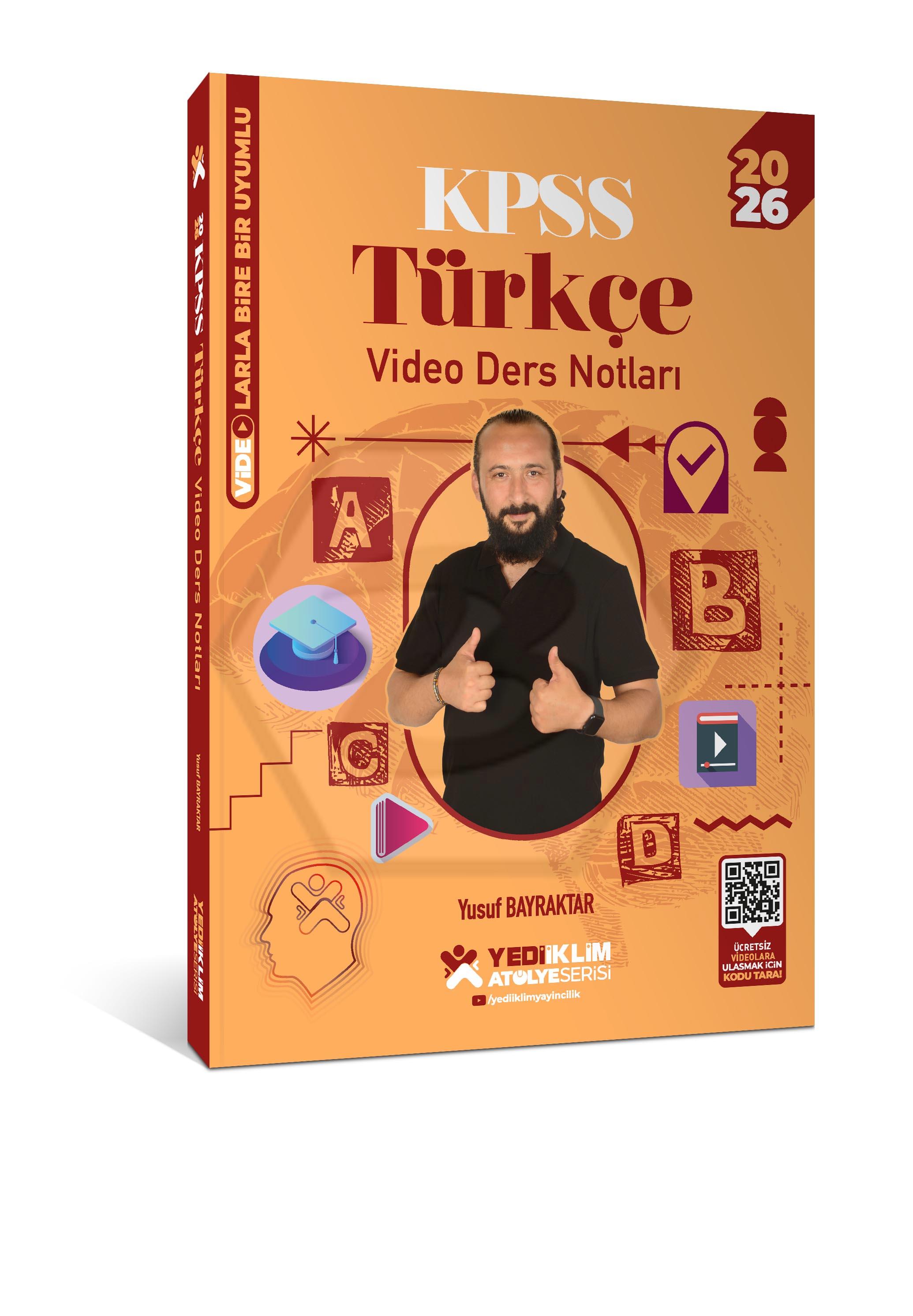 2026 KPSS Genel Yetenek Atölye Serisi Türkçe Video Ders Notları