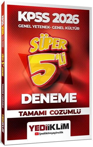 2026 KPSS Genel Yetenek Genel Kültür Tamamı Çözümlü Süper 5li Deneme