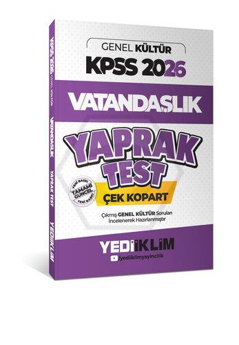 2026 KPSS Genel Kültür Vatandaşlık Çek Kopart Yaprak Test