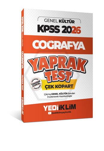 2026 KPSS-AGS Genel Kültür Coğrafya Çek Kopart Yaprak Test