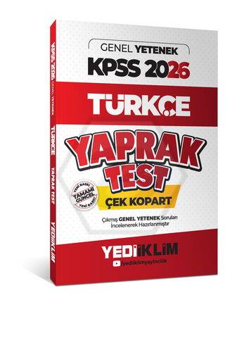 2026 KPSS Genel Yetenek Türkçe Çek Kopart Yaprak Test