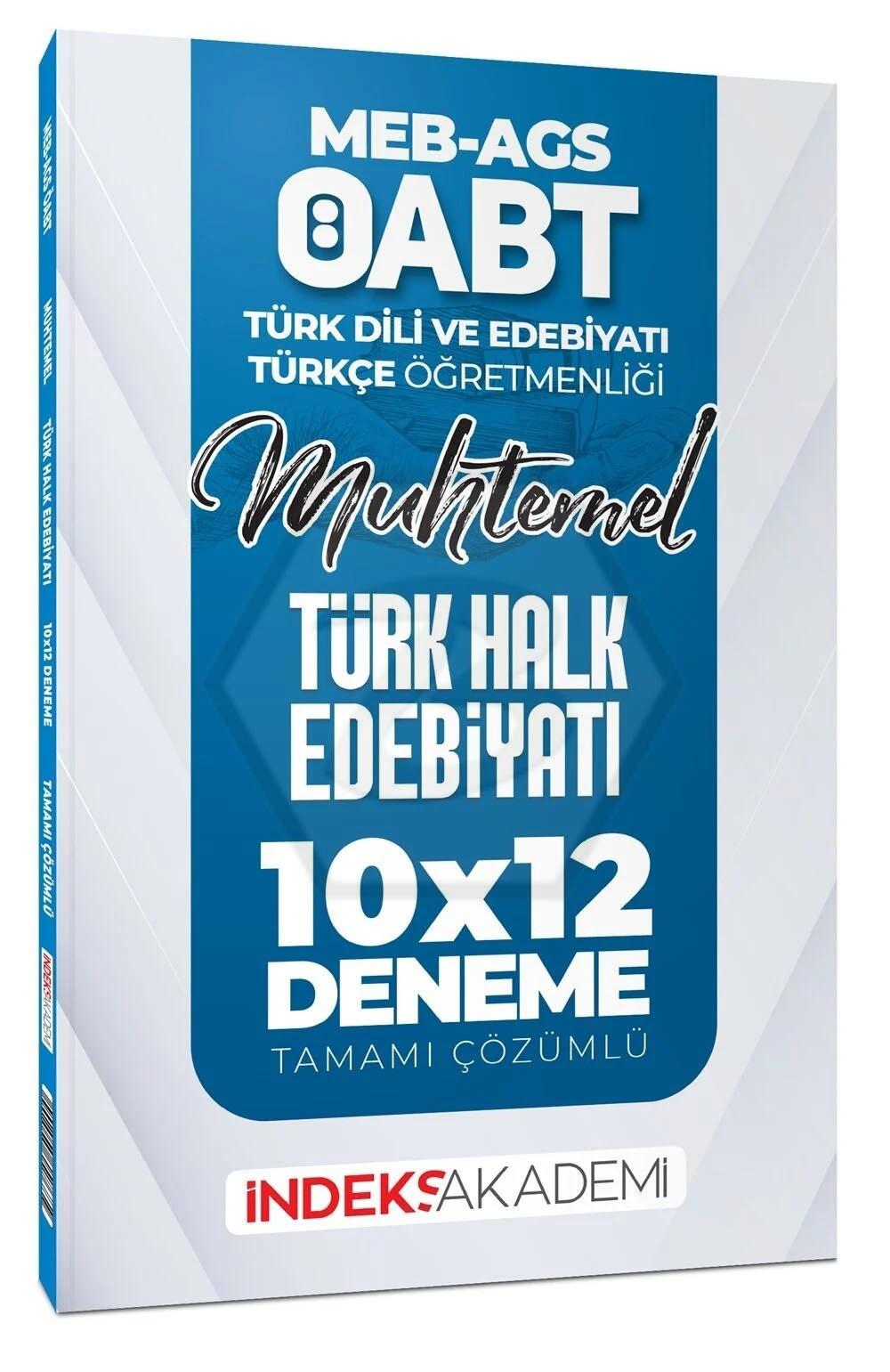 2026 ÖABT MEB-AGS Muhtemel Türk Dili Edebiyatı-Türkçe Türk Halk Edebiyatı 10x12 Deneme Çözümlü