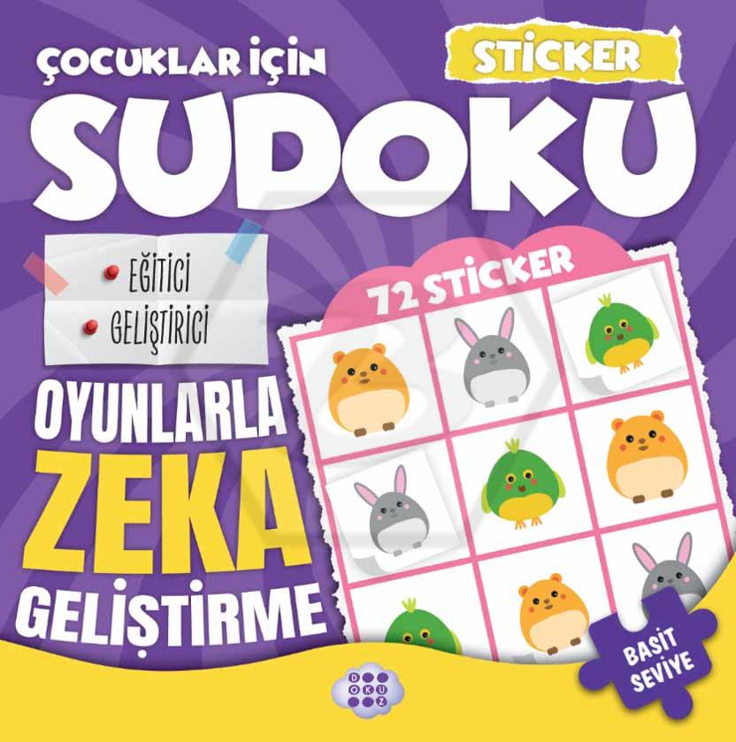 Çocuklar İçin Sudoku - Basit Seviye 2 (Sticker Hediyeli)