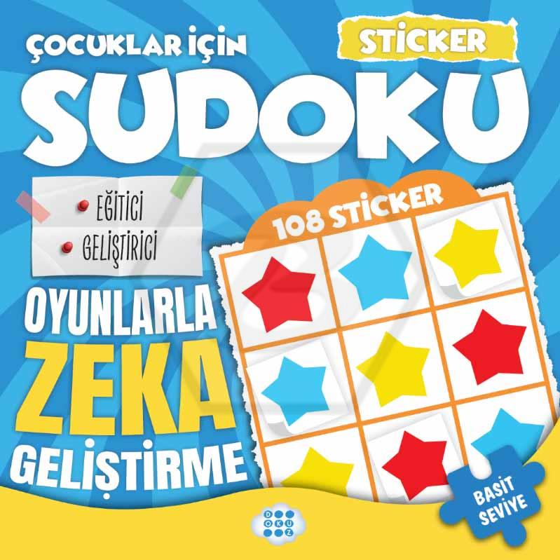 Çocuklar İçin Sudoku - Basit Seviye 3 (Sticker Hediyeli)