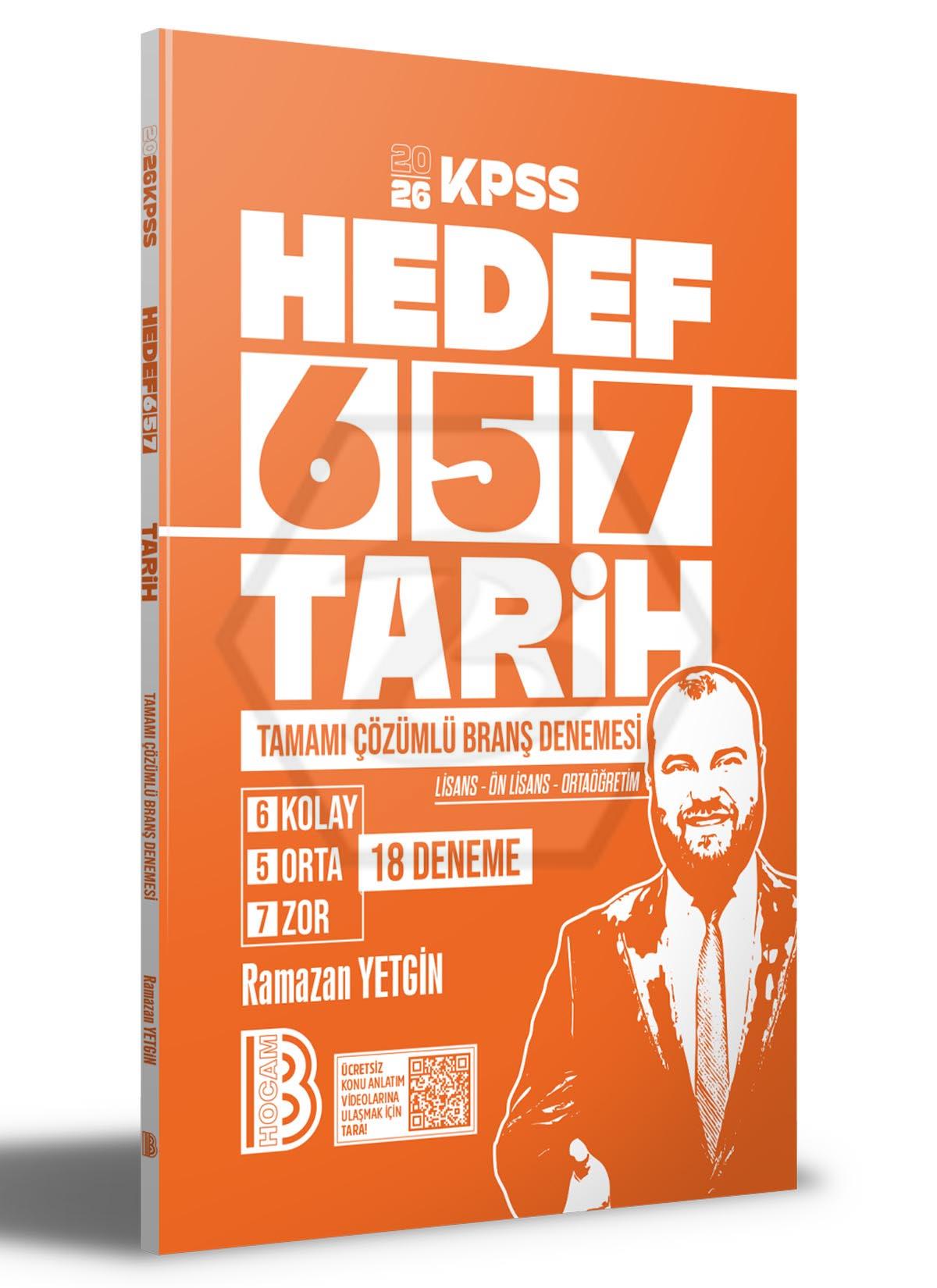 2026 KPSS HEDEF 657 Tarih Tamamı Çözümlü 18 Branş Denemesi