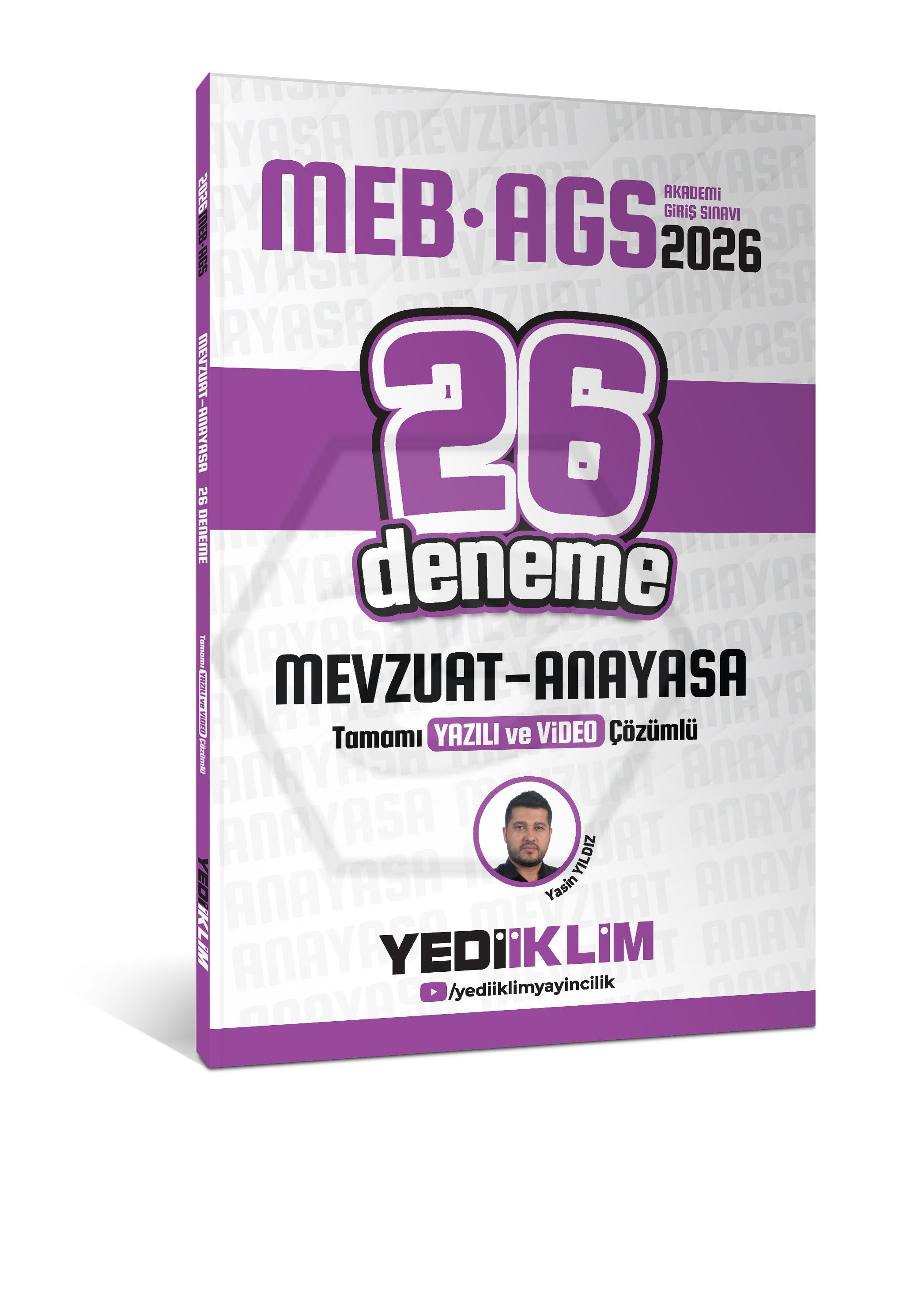 2026 MEB AGS Mevzuat Anayasa Tamamı Yazılı ve Video Çözümlü 26 Deneme
