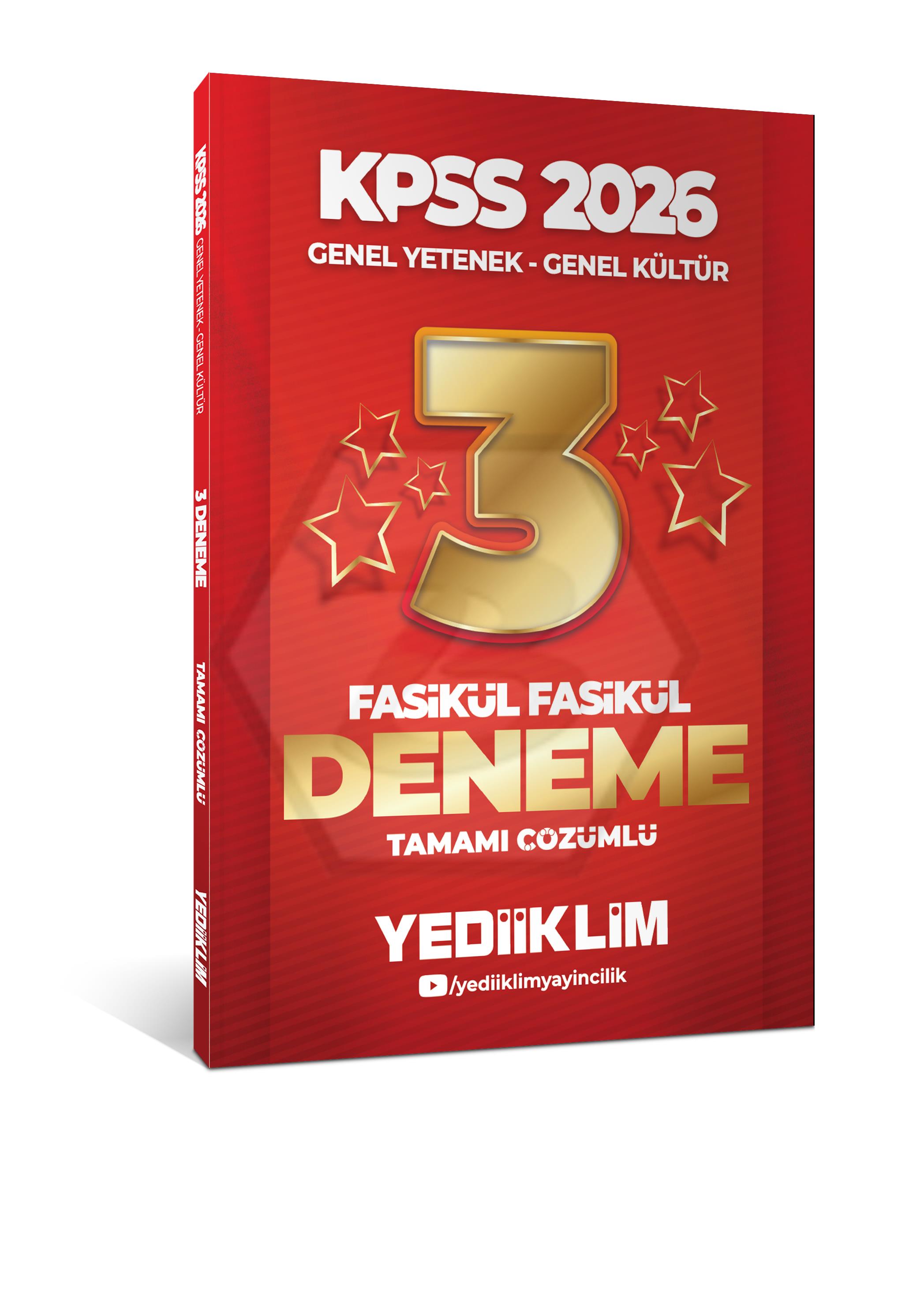 2026 KPSS Genel Yetenek Genel Kültür Tamamı Çözümlü Fasikül Fasikül 3 Yıldız Deneme