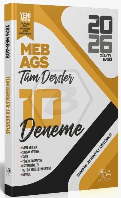 2026 MEB-AGS Tüm Dersler 10 Deneme Çözümlü